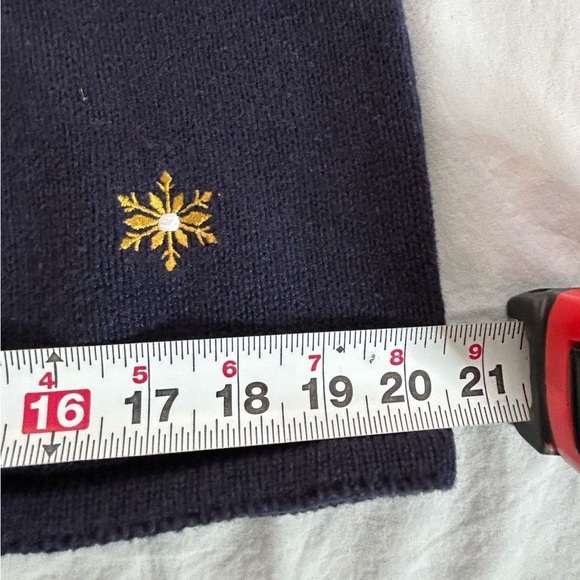 Vintage 90s Crystal Kobe Christmas
Patchwork Navy Blue Cardigan Women’s Size M - Picture 10 of 12